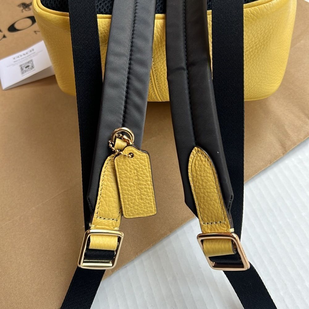 Coach Mini Court Backpack in Retro Yellow - Picture 10 of 15